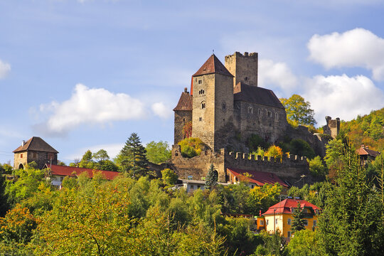 Hardegg Castle, National Park Thaya Valley, Lower Austria. The border between Austria and the Czech Republic