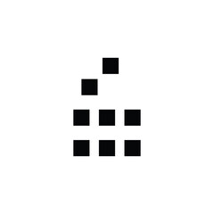 pixel dot font and icon. special character.  pixel lettering design. comma sign. 