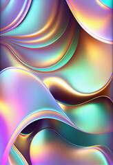 colorful holographic abstract art background created by generative ai