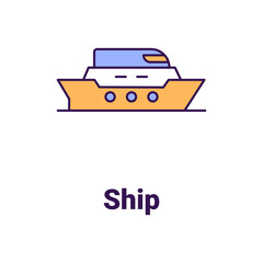 Cruise ship Vector Icon


