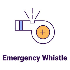 Emergency whistle Vector Icon

