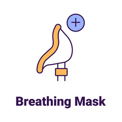 Breathing mask Vector Icon

