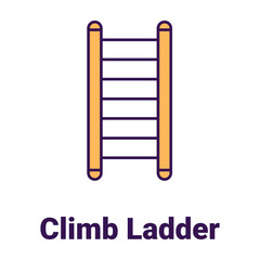 Climb ladder Vector Icon

