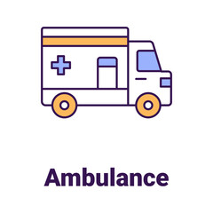 Ambulance Vector Icon

