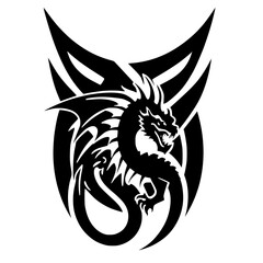 vector illustration of dragon shape