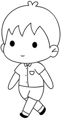 Obraz premium Cartoon Cute thai student