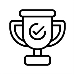 Award icon. trophy icon vector High quality black outline pictogram for web site design and mobile apps.
