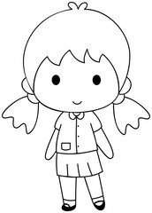 Cartoon Cute thai student