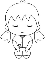 Cartoon Cute thai student