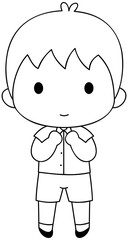 Cartoon Cute thai student