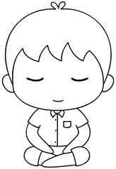 Cartoon Cute thai student