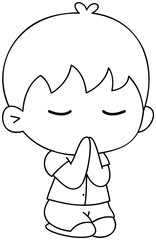 Cartoon Cute thai student