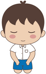 Cartoon Cute thai student