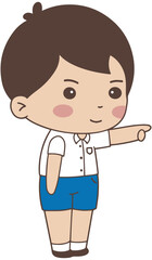 Cartoon Cute thai student