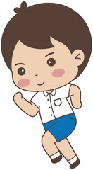Cartoon Cute thai student