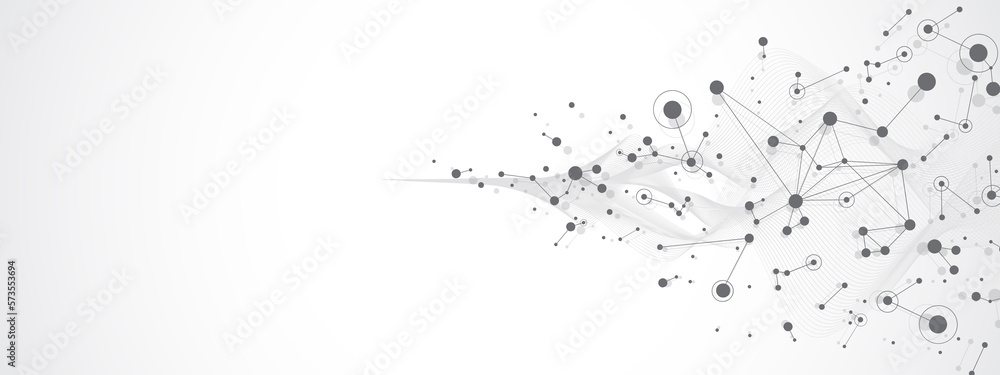 Poster Global communication network concept. Social network communication in the global business. Big data visualization. Internet technology illustration