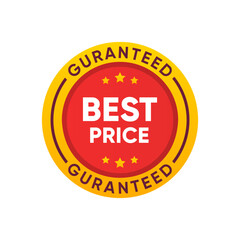 Best price guarantee label sign vector design