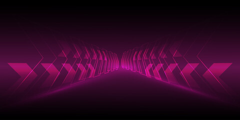 Abstract background with speed arrow effect technology background.