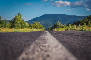 View of the empty road