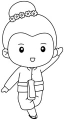 songkran festival tradition thailand cartoon Thailand