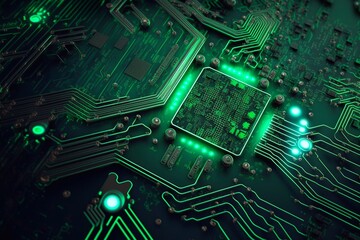 Fototapeta premium Electric circuit. Generative AI