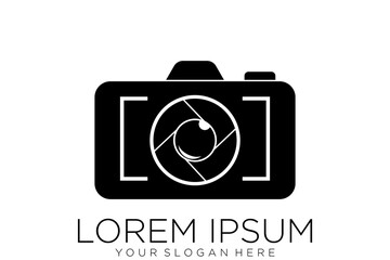 camera photography logo icon vector template