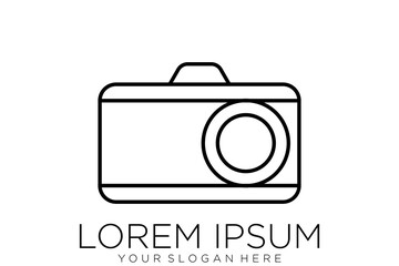 camera photography logo icon vector template