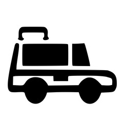 vector illustration of black and white car shape