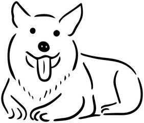 dog line drawing