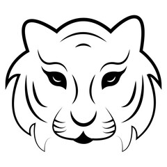 Obraz premium tiger icon illustration vector