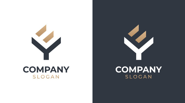 Letter EY monogram logo