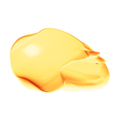 Skincare and makeup cosmetic product sample texture isolated on white background, make-up smudge, cream cosmetics smear or paint brush stroke