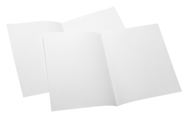 Folded sheets of white paper cut out