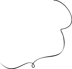 A rough line drawing speech bubble that looks like it was written with a pen