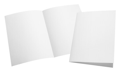 Folded sheets of white paper cut out