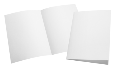 Folded sheets of white paper cut out