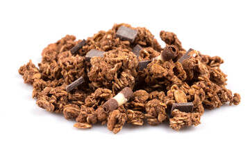 muesli with pieces of chocolate
