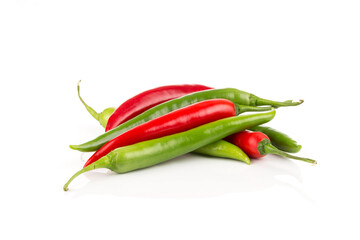 fresh green and red chili pepper