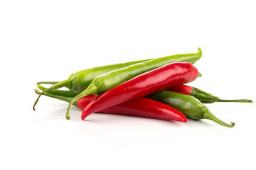 fresh green and red chili pepper