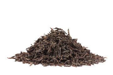 Black tea isolated on white