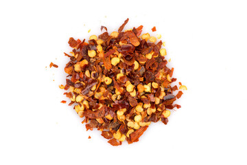 Pile of a crushed red pepper