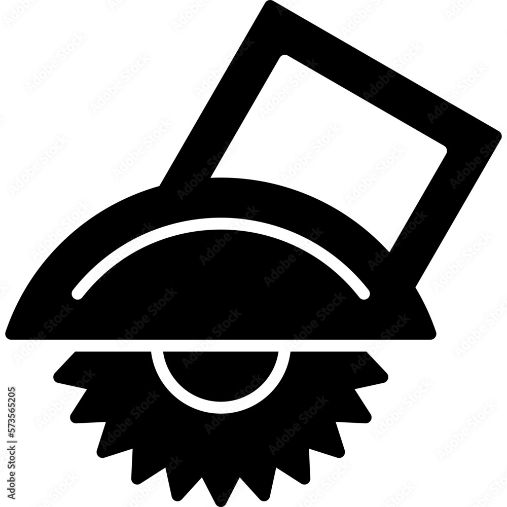 Sticker power saw icon