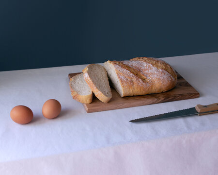 Pan y huevos 