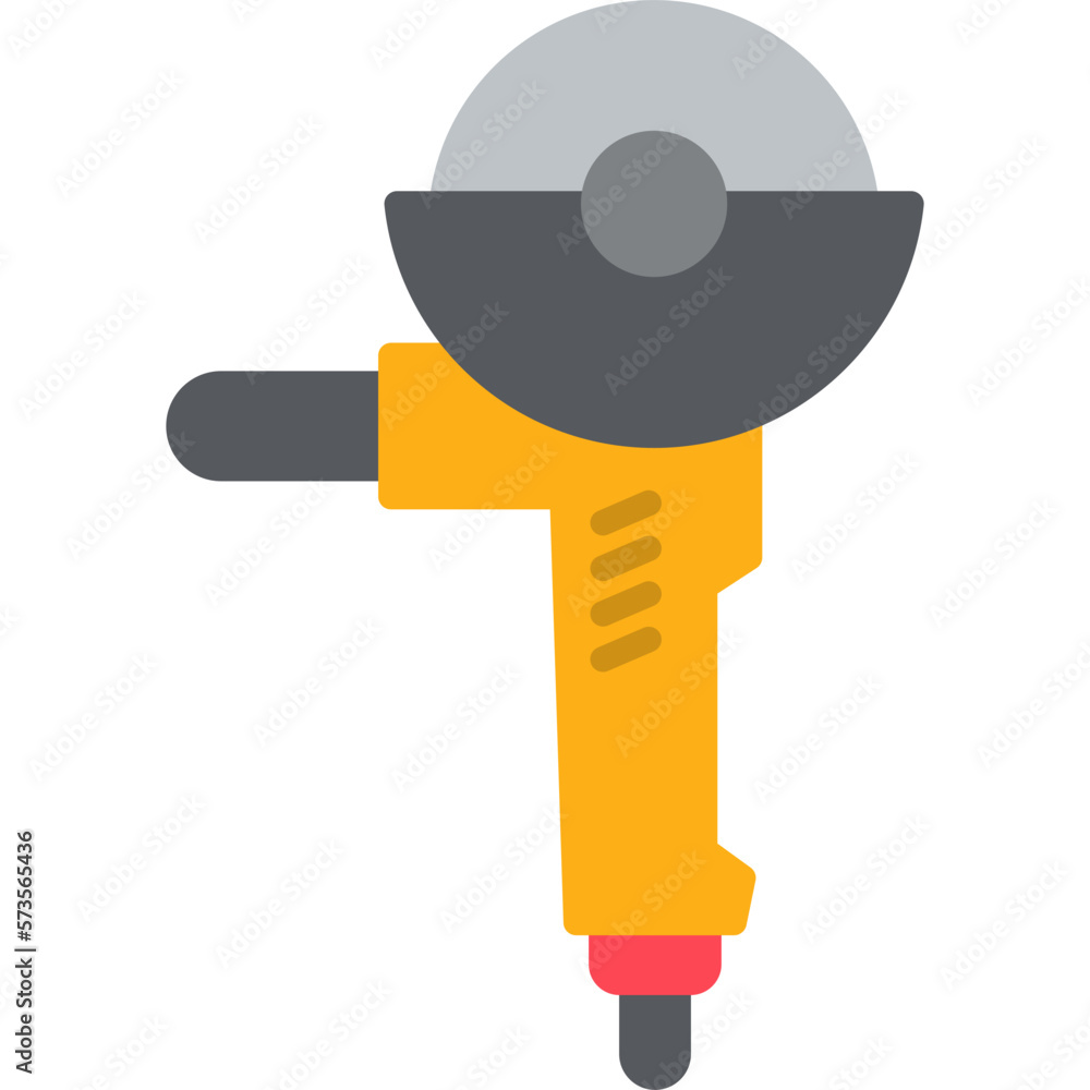 Sticker angle grinder icon