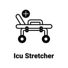 ICU Stretcher Vector Icon which can easily modify

