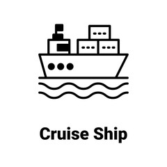 Fototapeta premium Cruise ship Vector Icon