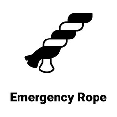 Emergency rope Vector Icon

