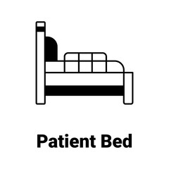 Ambulance cot Vector Icon

