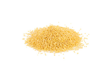 Dry millet isolated on white