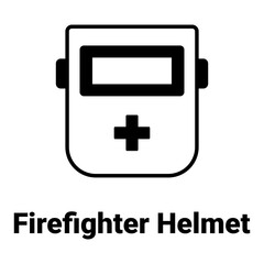 Firefighter helmet Vector Icon

